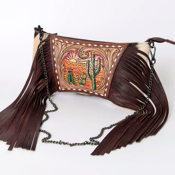 American Darling Cross Body I Hand Tooled Hair-On Genuine Leather Women Bag Western Handbag Purse